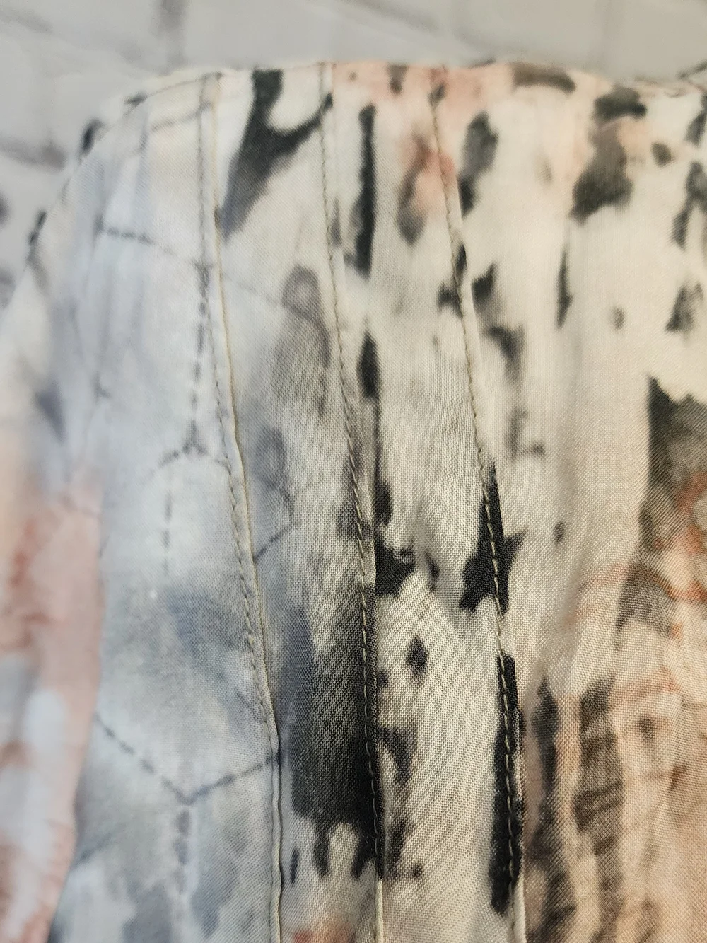 Tolani Evereve Sheer Open-Front Kimono in Rust, Black & Cream